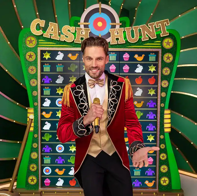 Cash Hunt muur met 108 multipliers open en daarna wall met symbolen + vizier